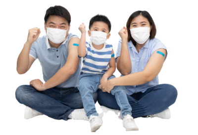 asian-family-wearing-mask-showing-arm-with-plaster-isolated-white-background_ccexpress